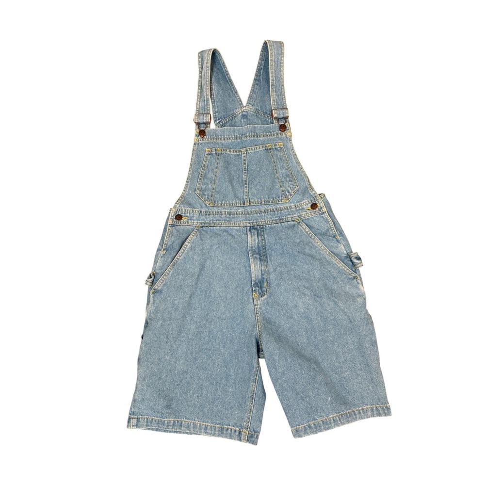 Smith & Hawken Green Goods Denim Shortall Overalls Light Wash Small 370353
